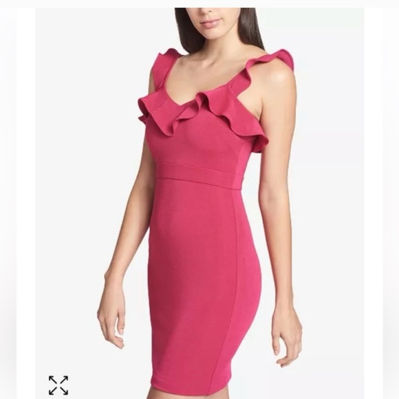 GUESS Pink Ruffle Dress - Picture 2 of 13
